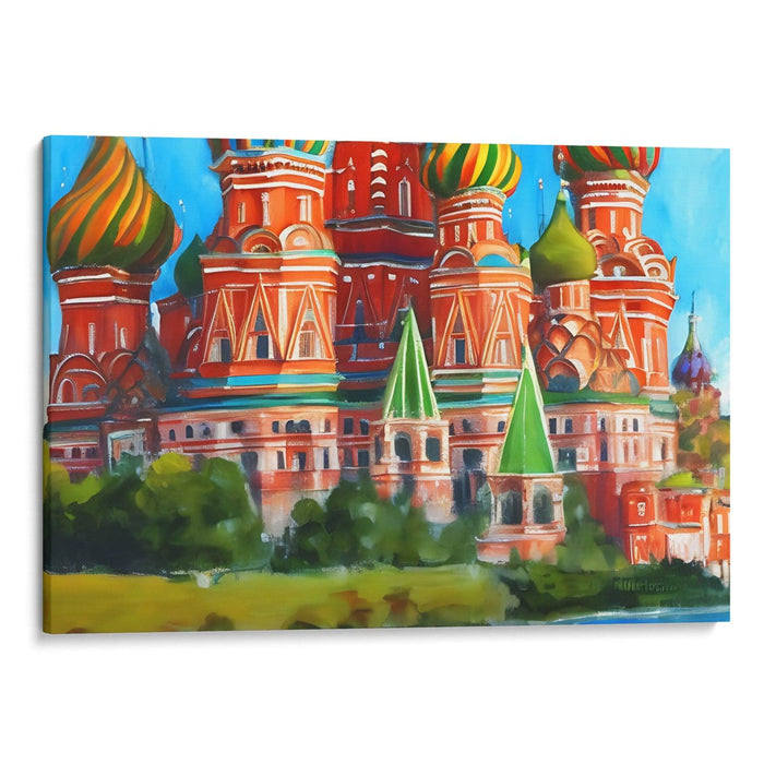 Abstract St. Basil's Cathedral Print - Canvas Art Print by Kanvah