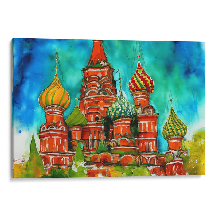 Abstract St. Basil's Cathedral Print - Canvas Art Print by Kanvah