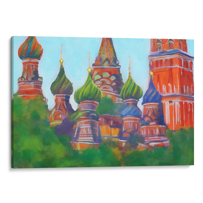 Abstract St. Basil's Cathedral Print - Canvas Art Print by Kanvah