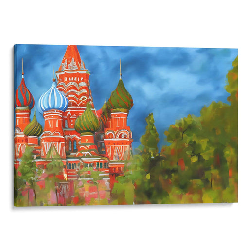 Abstract St. Basil's Cathedral Print - Canvas Art Print by Kanvah