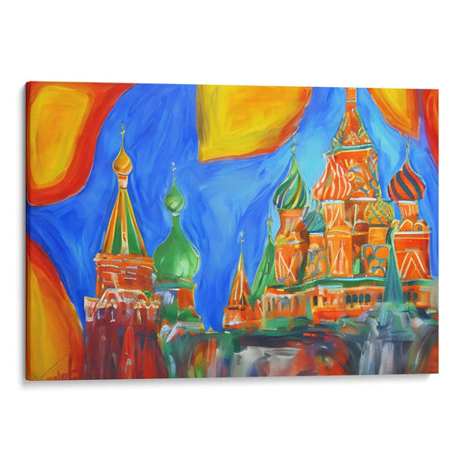 Abstract St. Basil's Cathedral Print - Canvas Art Print by Kanvah