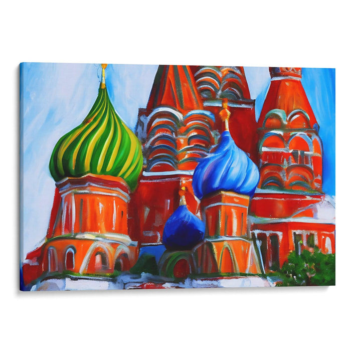 Abstract St. Basil's Cathedral Print - Canvas Art Print by Kanvah