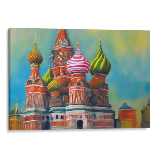 Abstract St. Basil's Cathedral Print - Canvas Art Print by Kanvah