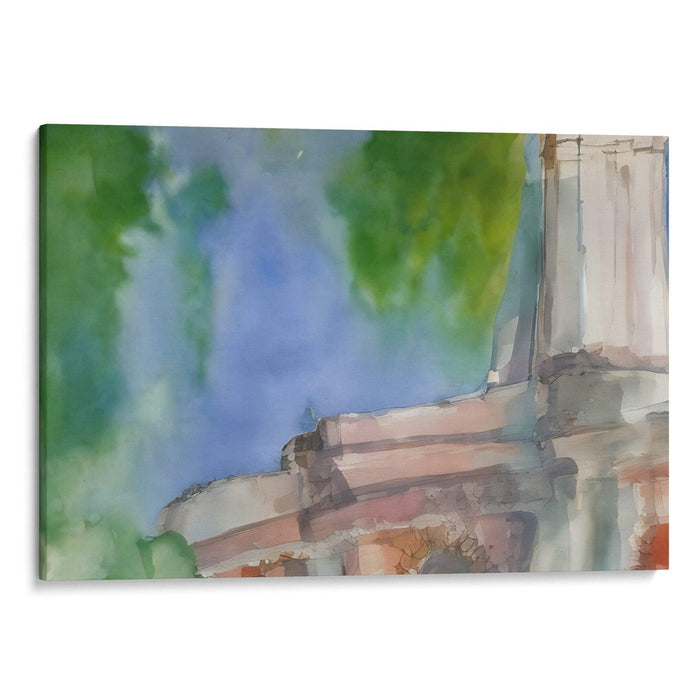 Abstract Colonnade of St. Peter's Basilica Print - Canvas Art Print by Kanvah