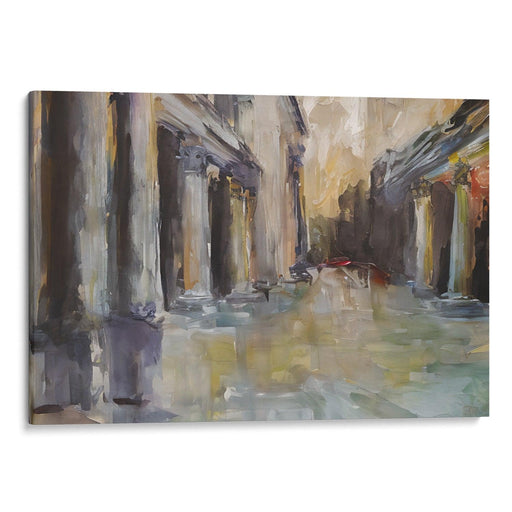 Abstract Colonnade of St. Peter's Basilica Print - Canvas Art Print by Kanvah