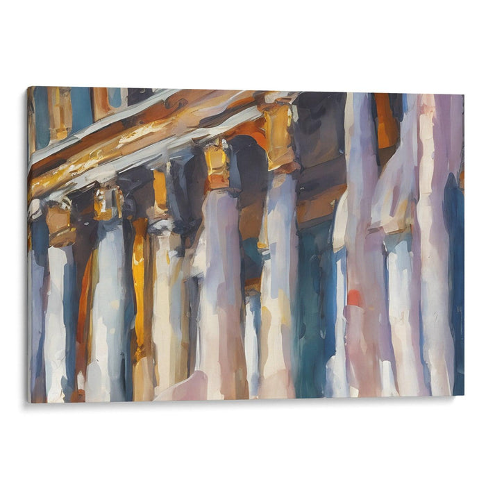 Abstract Colonnade of St. Peter's Basilica Print - Canvas Art Print by Kanvah