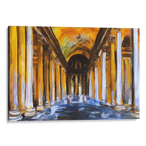 Abstract Colonnade of St. Peter's Basilica Print - Canvas Art Print by Kanvah