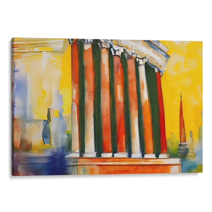 Abstract Colonnade of St. Peter's Basilica Print - Canvas Art Print by Kanvah