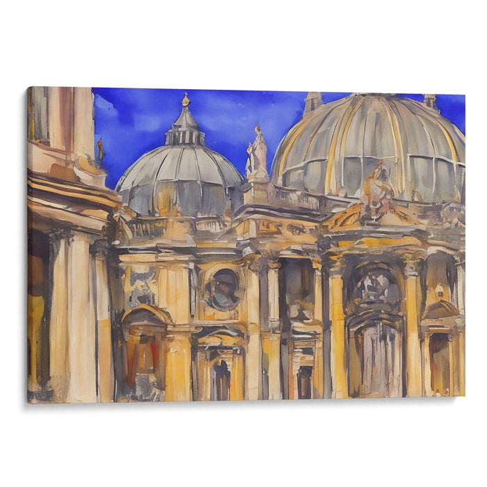 Abstract Colonnade of St. Peter's Basilica Print - Canvas Art Print by Kanvah