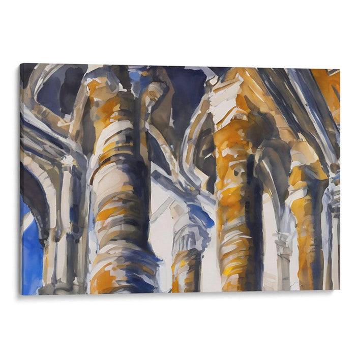 Abstract Colonnade of St. Peter's Basilica Print - Canvas Art Print by Kanvah