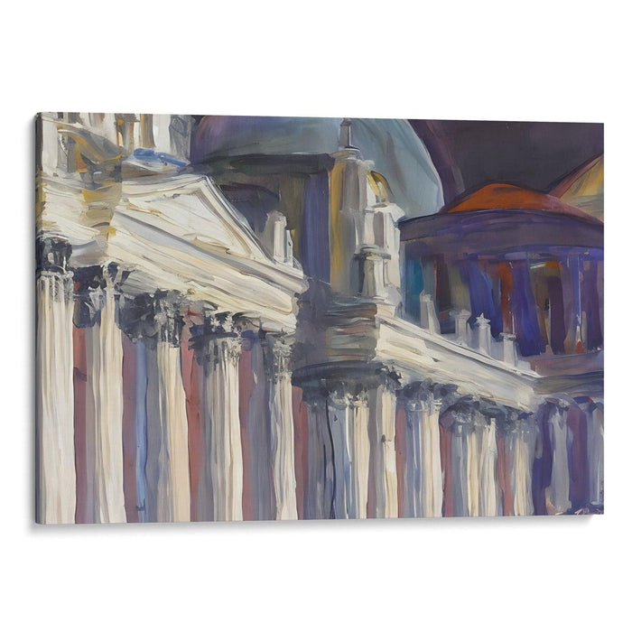 Abstract Colonnade of St. Peter's Basilica Print - Canvas Art Print by Kanvah