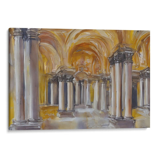 Abstract Colonnade of St. Peter's Basilica Print - Canvas Art Print by Kanvah