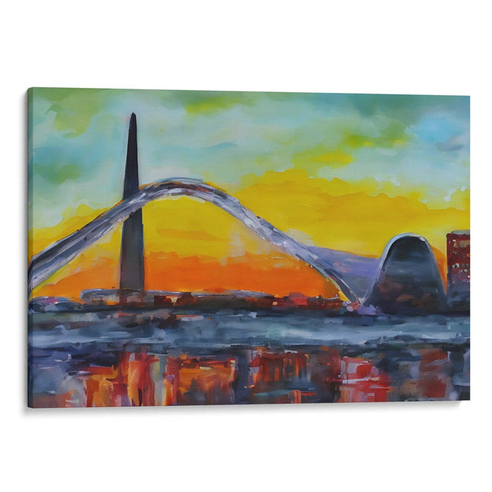 Abstract St. Louis Arch Print - Canvas Art Print by Kanvah