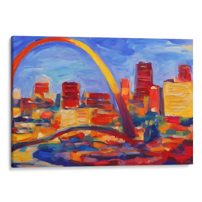 Abstract St. Louis Arch Print - Canvas Art Print by Kanvah