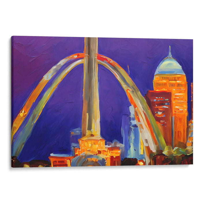 Abstract St. Louis Arch Print - Canvas Art Print by Kanvah