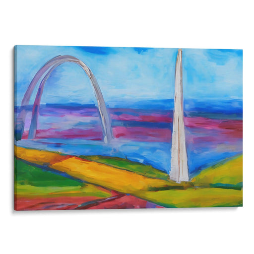 Abstract St. Louis Arch Print - Canvas Art Print by Kanvah