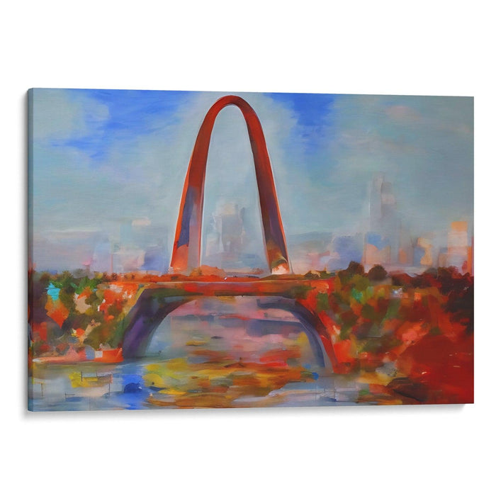 Abstract St. Louis Arch Print - Canvas Art Print by Kanvah