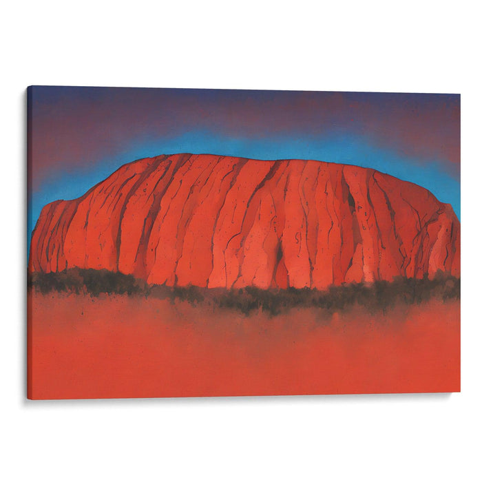 Abstract Uluru Print - Canvas Art Print by Kanvah