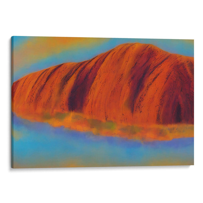 Abstract Uluru Print - Canvas Art Print by Kanvah