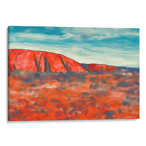 Abstract Uluru Print - Canvas Art Print by Kanvah