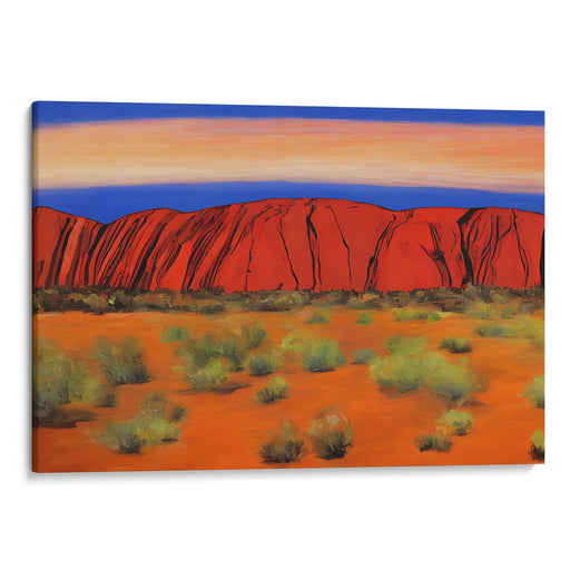 Abstract Uluru Print - Canvas Art Print by Kanvah