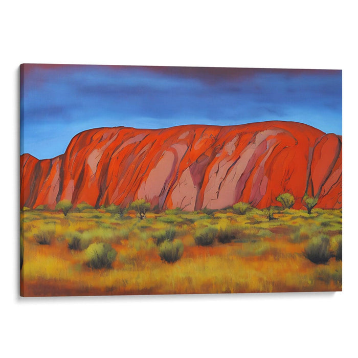 Abstract Uluru Print - Canvas Art Print by Kanvah