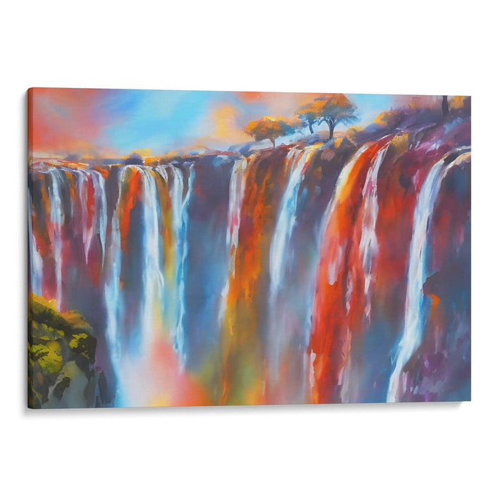 Abstract Victoria Falls Print - Canvas Art Print by Kanvah