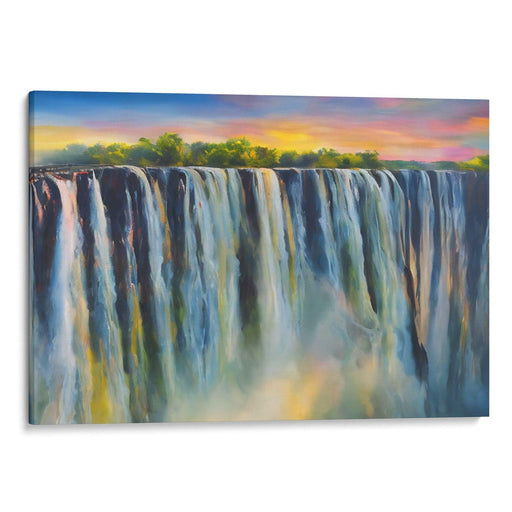 Abstract Victoria Falls Print - Canvas Art Print by Kanvah