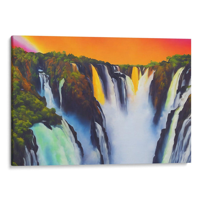 Abstract Victoria Falls Print - Canvas Art Print by Kanvah