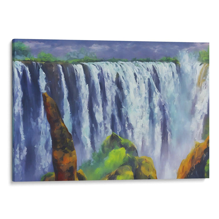 Abstract Victoria Falls Print - Canvas Art Print by Kanvah