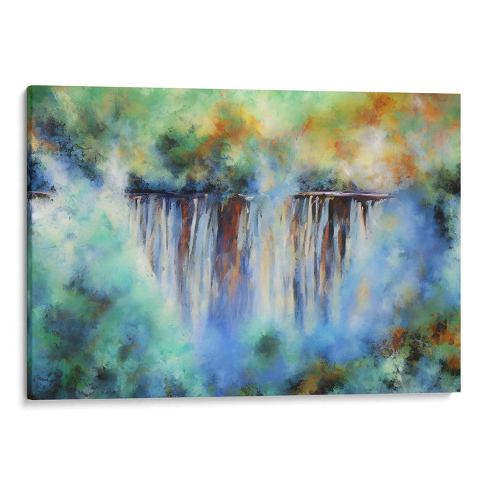 Abstract Victoria Falls Print - Canvas Art Print by Kanvah