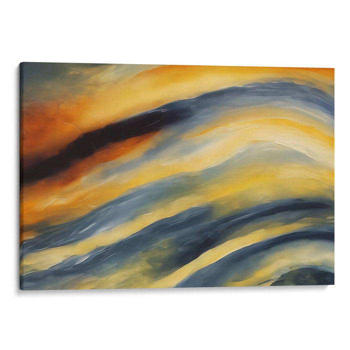 Abstract Wave Print - Canvas Art Print by Kanvah