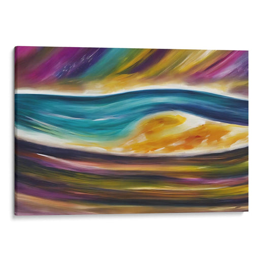 Abstract Wave Print - Canvas Art Print by Kanvah