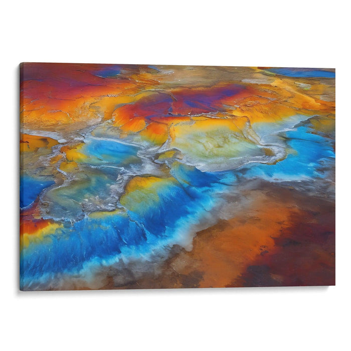 Abstract Yellowstone National Park Print - Canvas Art Print by Kanvah