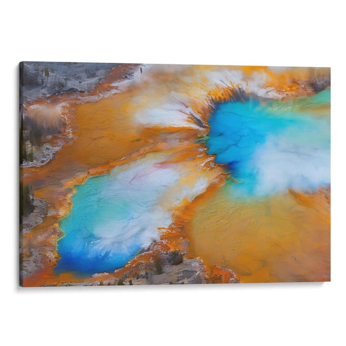 Abstract Yellowstone National Park Print - Canvas Art Print by Kanvah