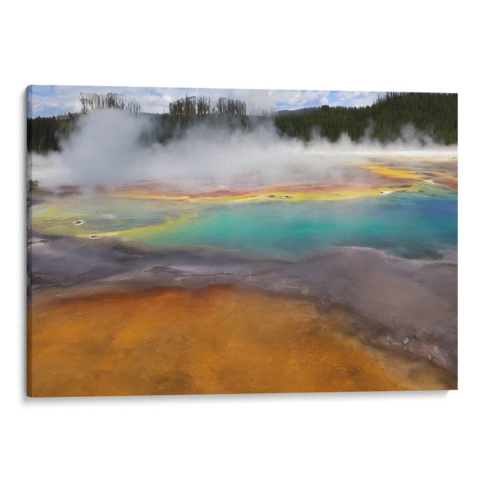 Abstract Yellowstone National Park Print - Canvas Art Print by Kanvah