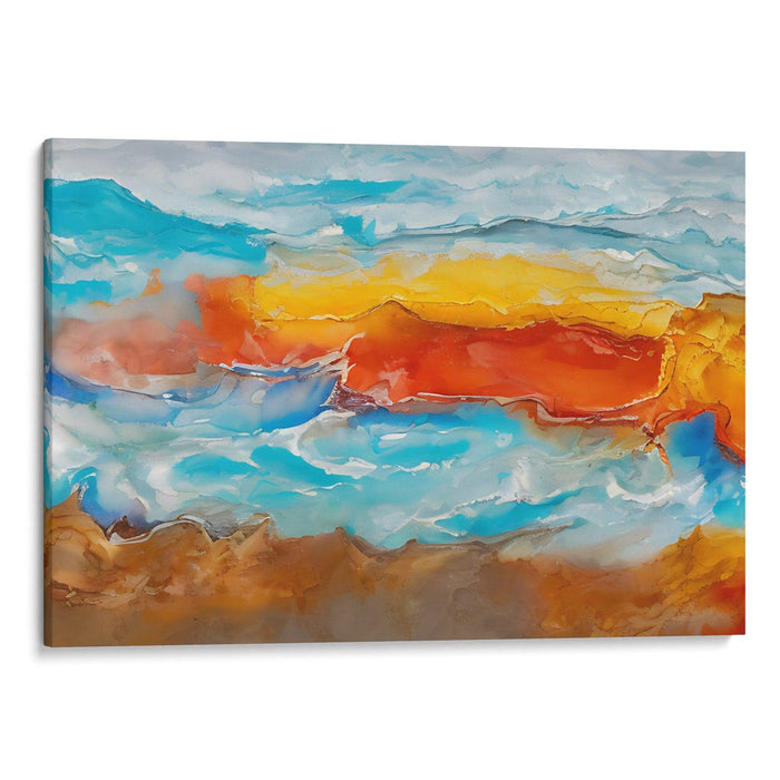 Abstract Yellowstone National Park Print - Canvas Art Print by Kanvah