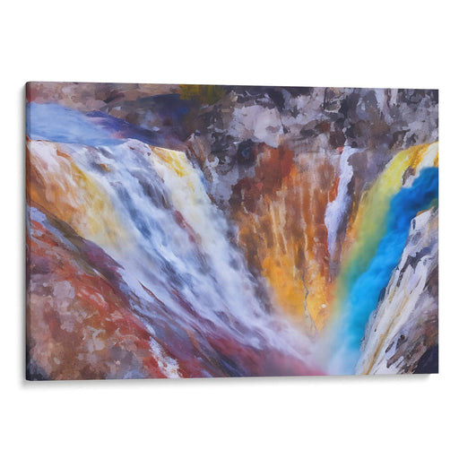 Abstract Yellowstone National Park Print - Canvas Art Print by Kanvah