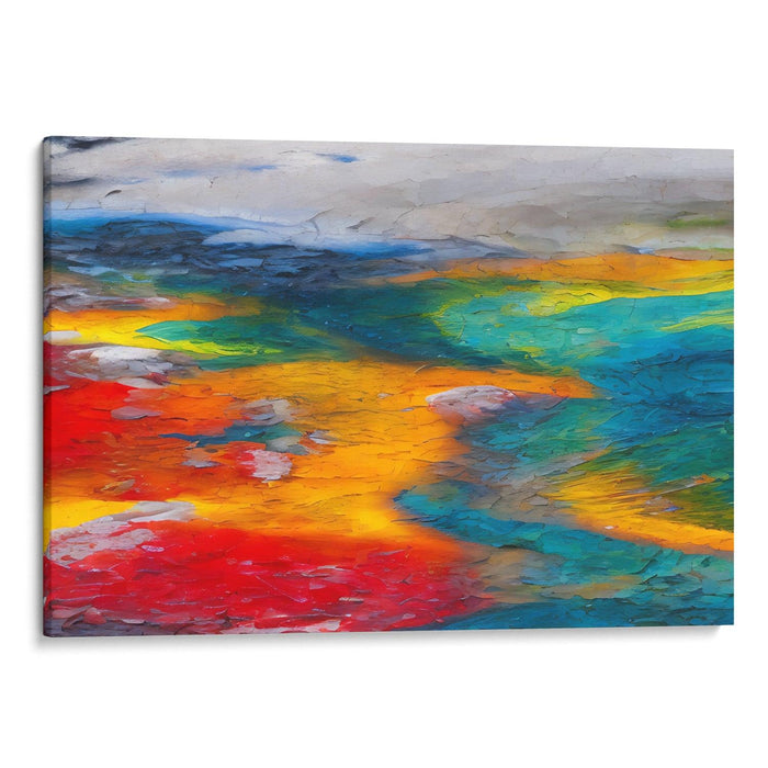 Abstract Yellowstone National Park Print - Canvas Art Print by Kanvah