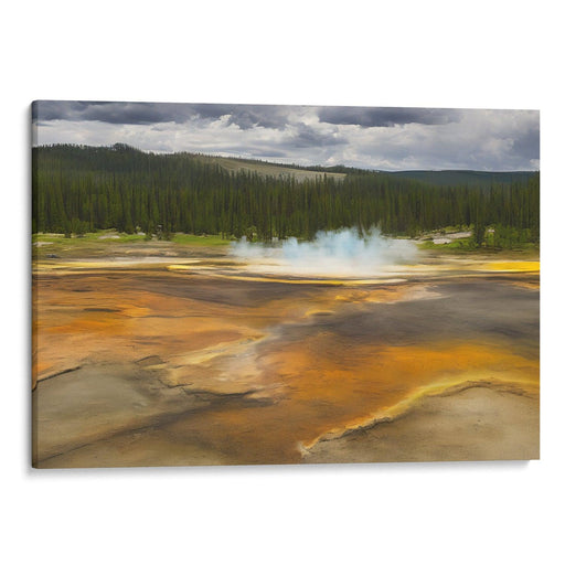 Abstract Yellowstone National Park Print - Canvas Art Print by Kanvah