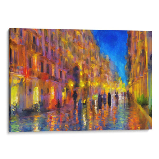 Impressionism Barcelona Print - Canvas Art Print by Kanvah