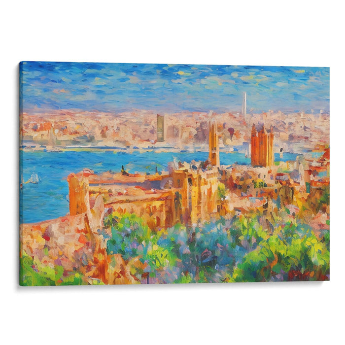 Impressionism Barcelona Print - Canvas Art Print by Kanvah