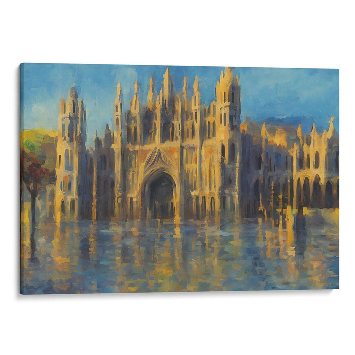 Impressionism Barcelona Print - Canvas Art Print by Kanvah