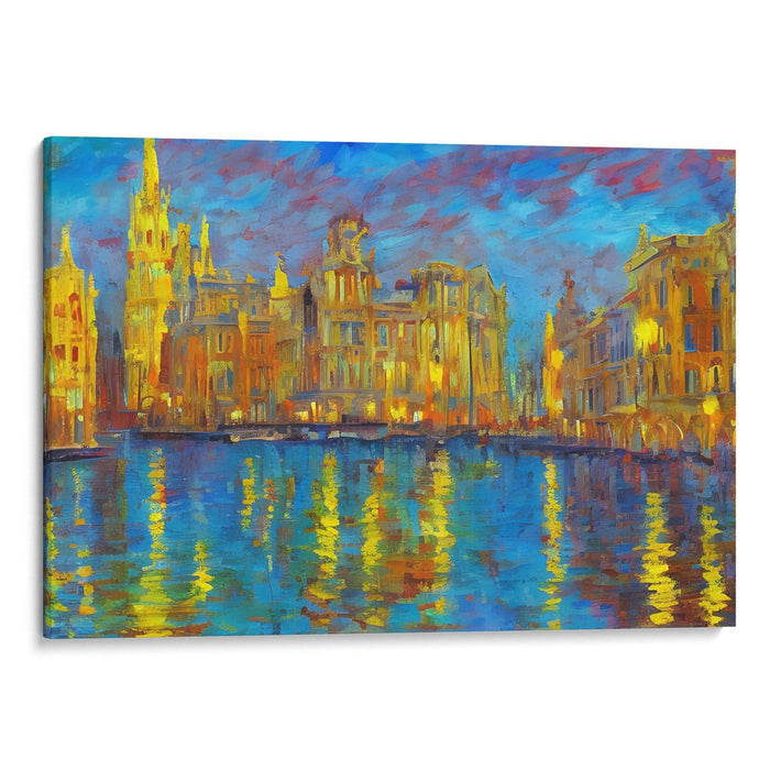 Impressionism Barcelona Print - Canvas Art Print by Kanvah