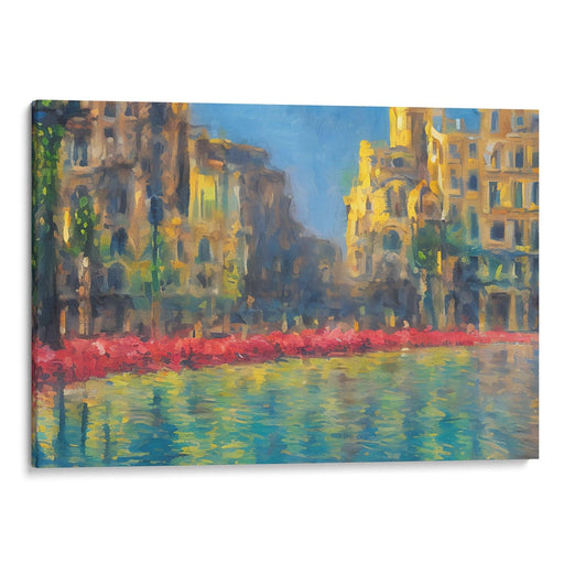 Impressionism Barcelona Print - Canvas Art Print by Kanvah