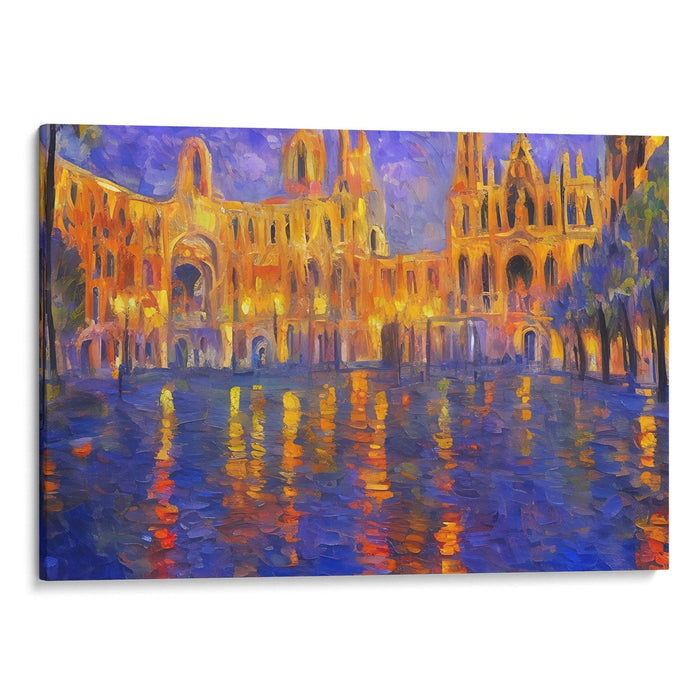 Impressionism Barcelona Print - Canvas Art Print by Kanvah