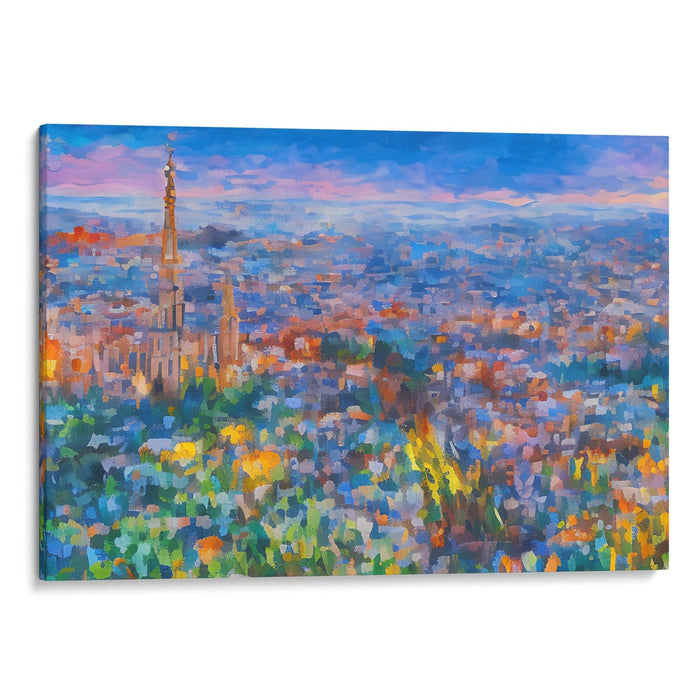 Impressionism Barcelona Print - Canvas Art Print by Kanvah