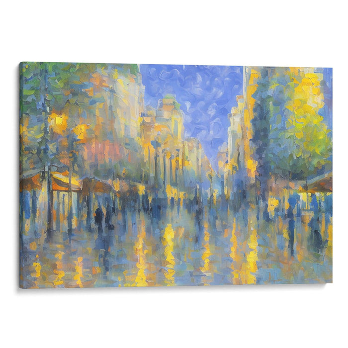 Impressionism Barcelona Print - Canvas Art Print by Kanvah