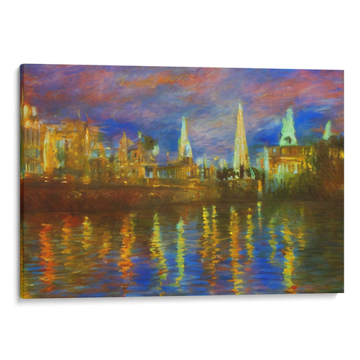 Impressionism Barcelona Print - Canvas Art Print by Kanvah