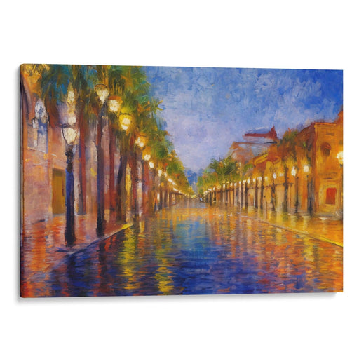 Impressionism Barcelona Print - Canvas Art Print by Kanvah